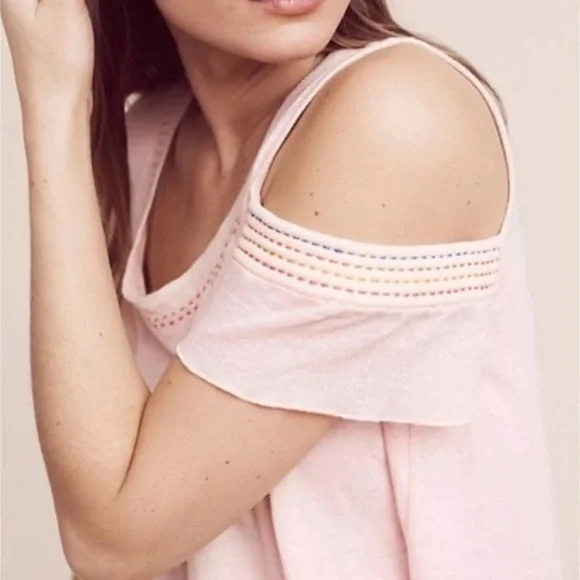 Akemi + Kin Pink Flowy Cold Shoulder Top - Picture 2 of 9